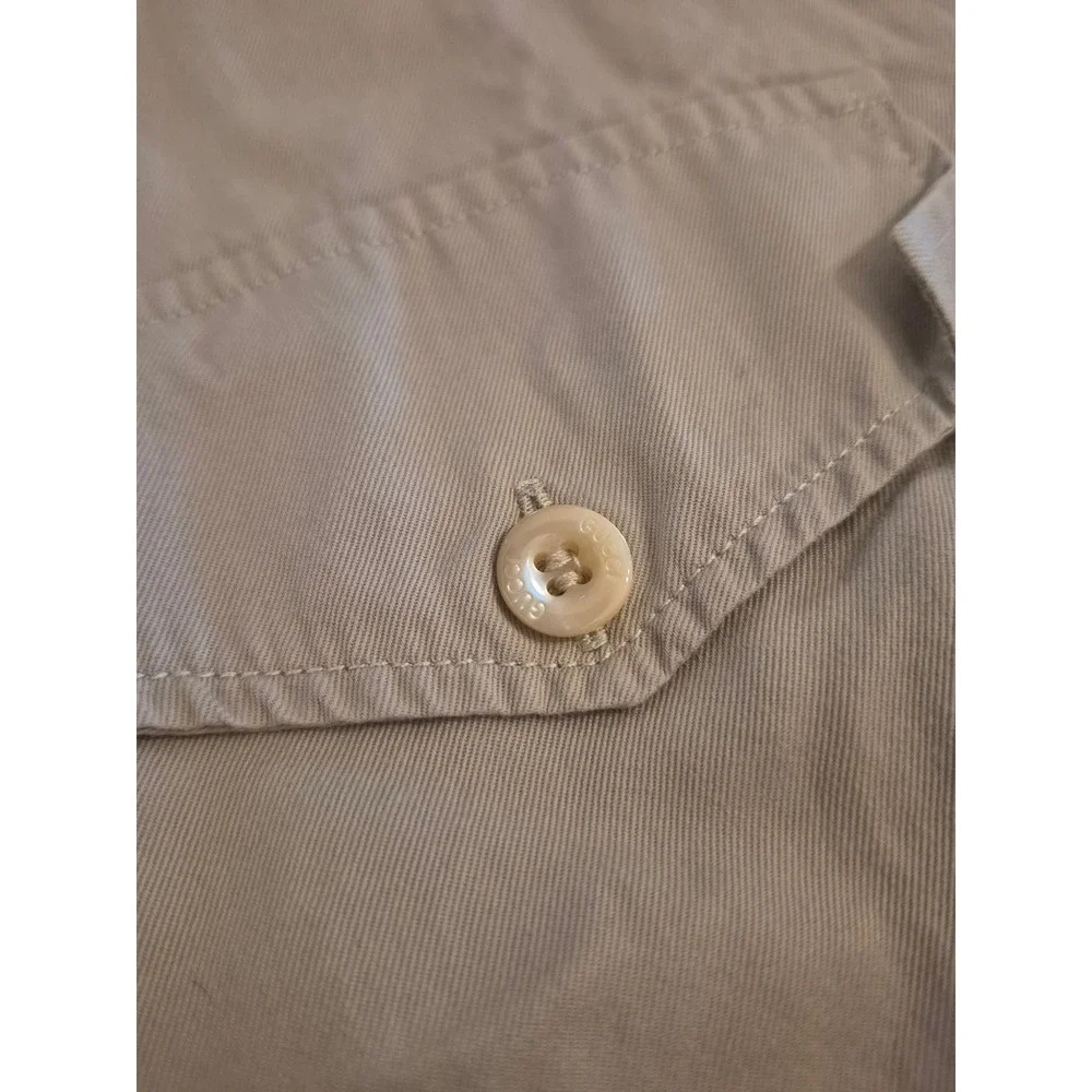 Gucci Men's Beige Slim Fit Button-up Shirt - Size: 16½ - Large